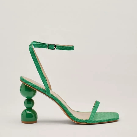 Nasty Gal Linen Two Part Balls Green Size 6 - Picture 2 of 9